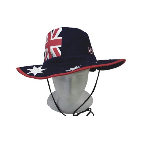 Australian Flag Slouch Hat | Australia Sheepskins and Souvenirs